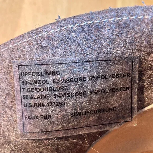 SIZE 10 Clarks Original Womens Gray Wool Felt Leather Desert Boots Crepe Soles - Picture 11 of 11